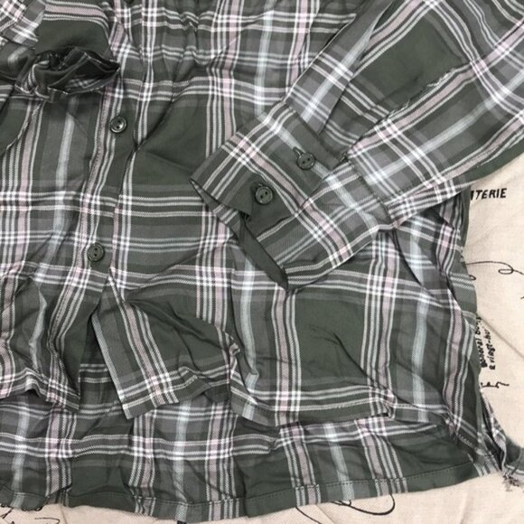 PJ Salvage Women's Plaid L/S Top - Picture 4 of 4